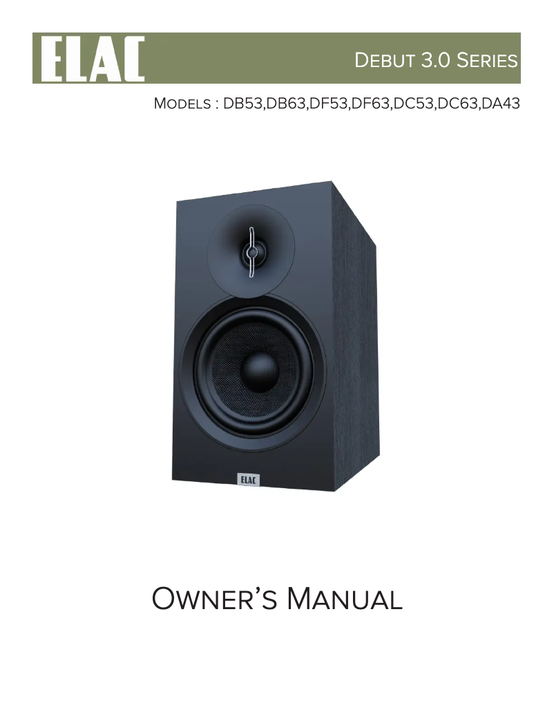 Page 1 de la notice Manuel utilisateur ELAC Debut 3.0 DC53