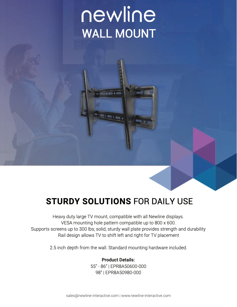 Page 1 de la notice Manuel utilisateur Newline EPR8A88800-000