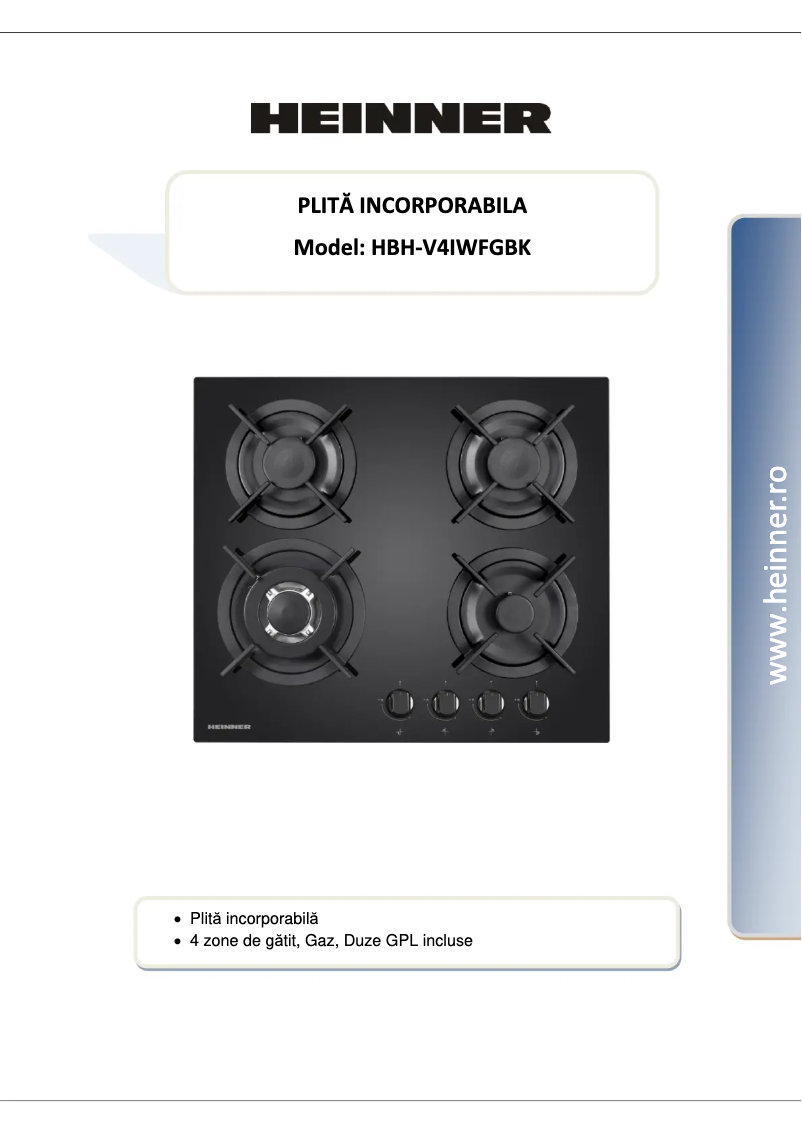 Page 1 de la notice Manuel utilisateur Heinner HBH-V4IWFGBK