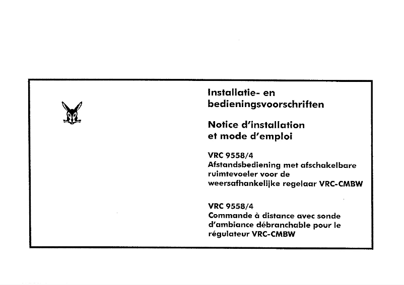Page 1 de la notice Manuel utilisateur Vaillant VRC 9558/4