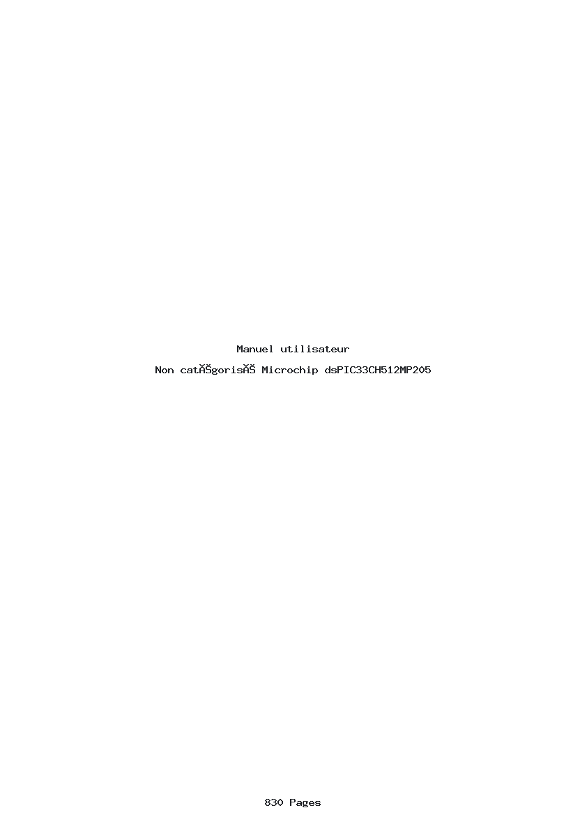 Page 1 de la notice Manuel utilisateur Microchip dsPIC33CH512MP205