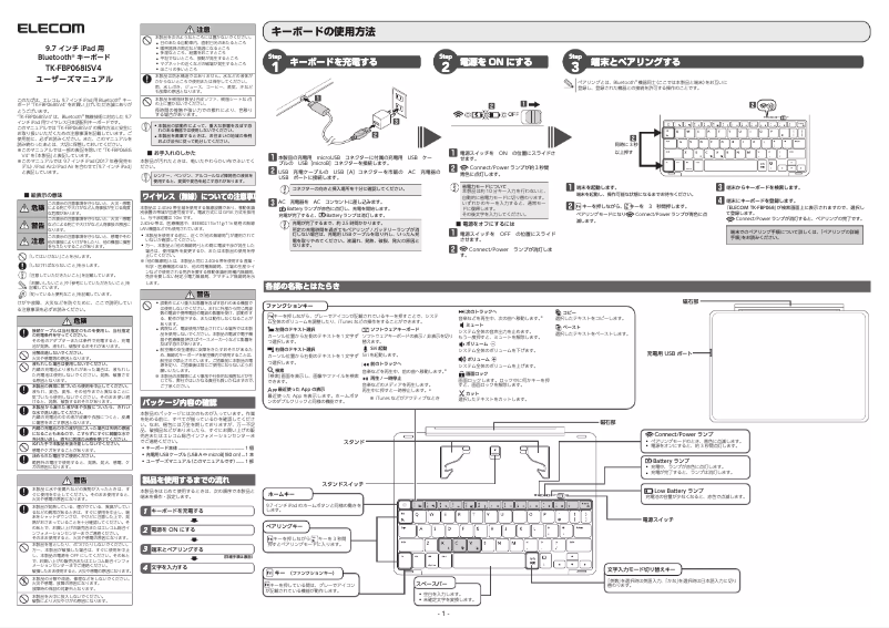 Página 1 del manual Manual de usuario Elecom TK-FBP068ISV4