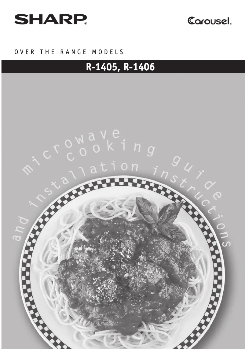 Página 1 del manual Manual de usuario Sharp R-1405