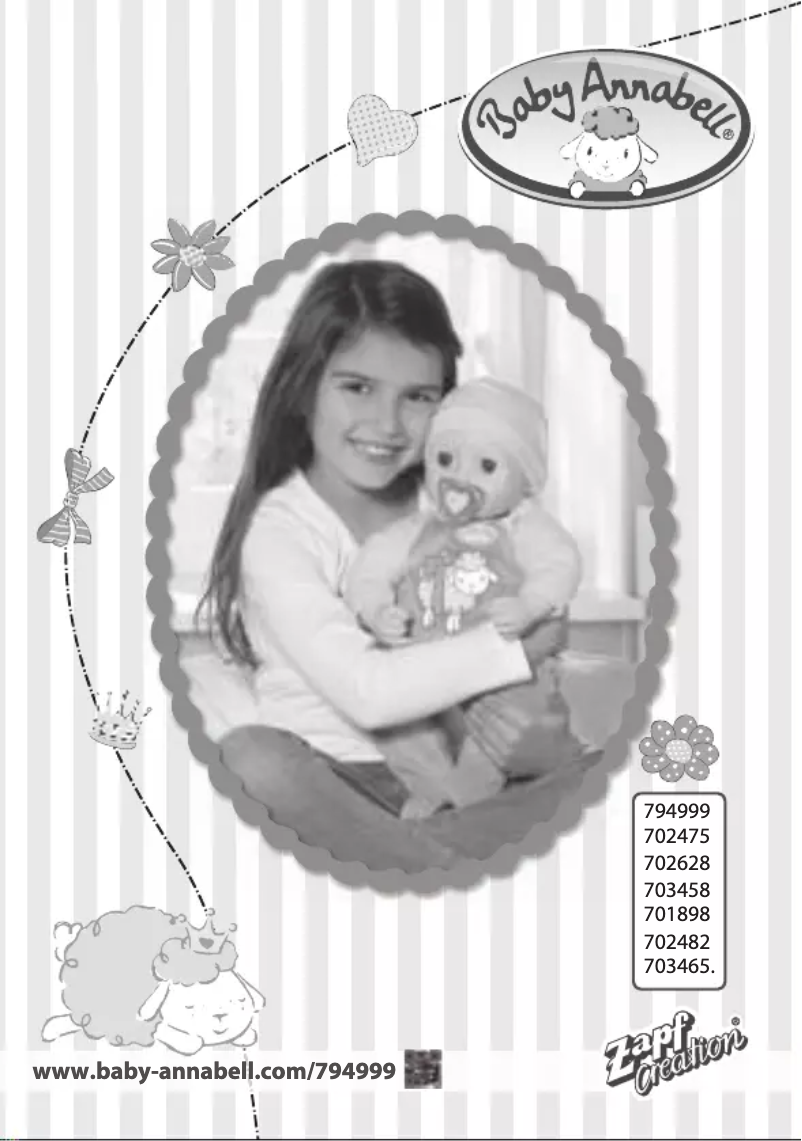 Page 1 de la notice Manuel utilisateur Baby Annabell 701898