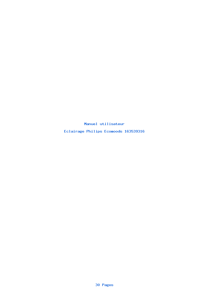Page 1 de la notice Manuel utilisateur Philips Ecomoods 163539316
