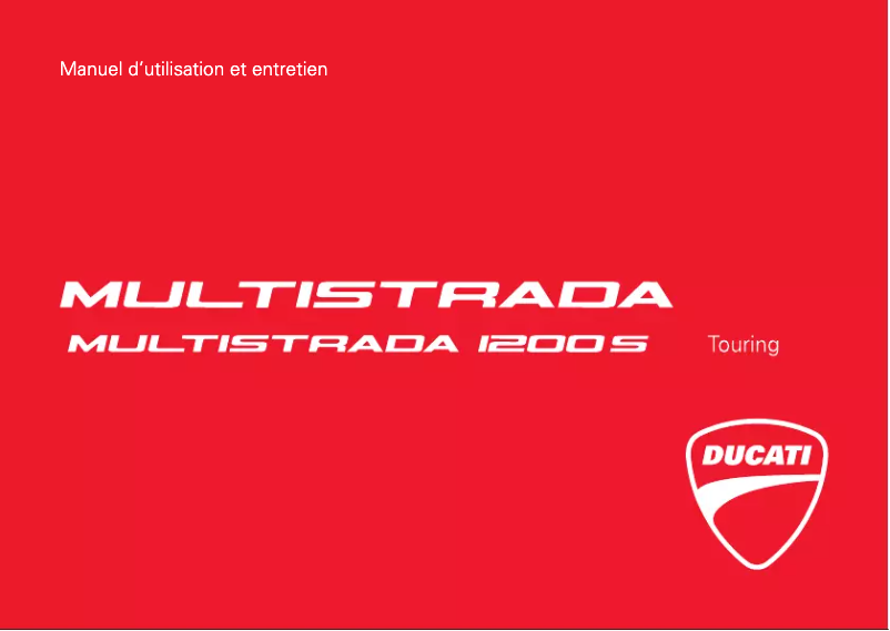 Page 1 of the manual User Manual Ducati Multistrada 1200 S Touring (2014)