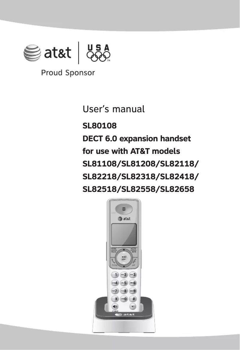 Página 1 del manual Manual de usuario AT&T SL80108