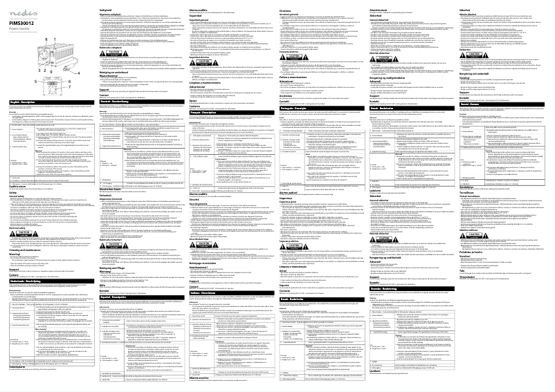 Page 1 de la notice Manuel utilisateur Nedis PIMS30012