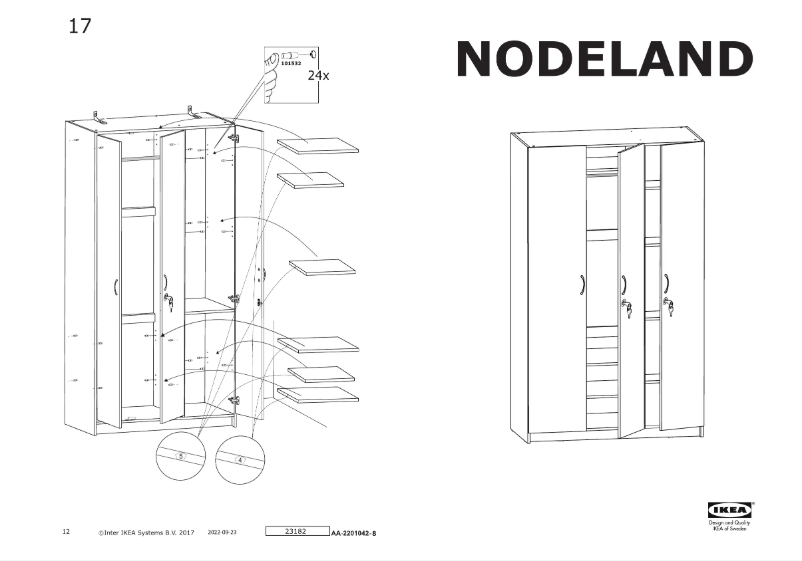 Page 1 de la notice Manuel utilisateur Ikea NODELAND 604.950.98