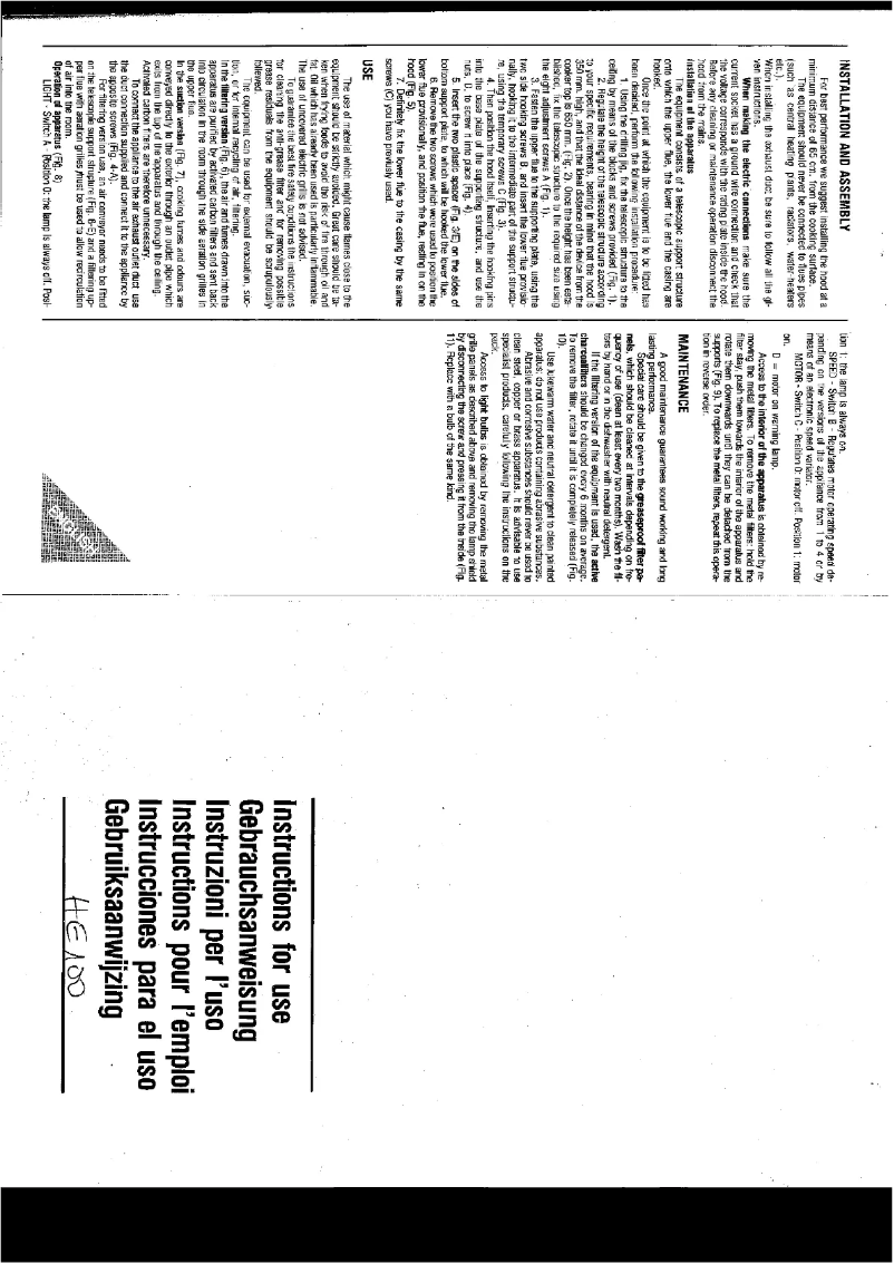 Page 1 de la notice Manuel utilisateur Scholtès HE 100