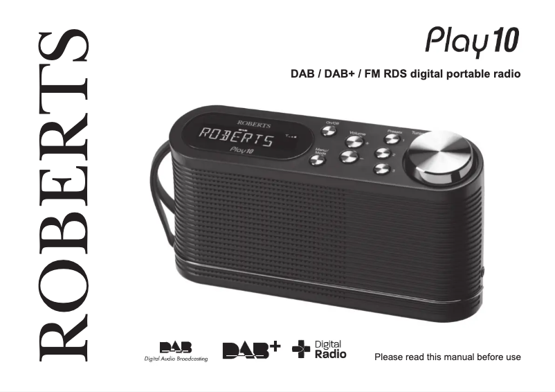 Page 1 de la notice Manuel utilisateur Roberts Play 10