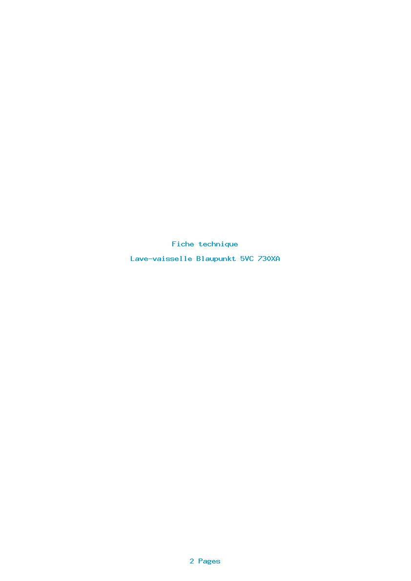 Image de la première page du manuel de l'appareil 5VC 730XA