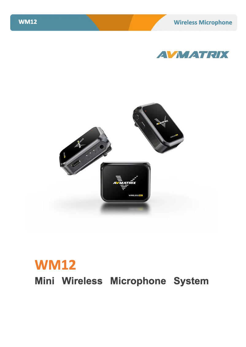 Page 1 de la notice Manuel utilisateur AVMATRIX WM12