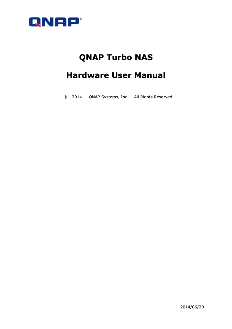 Page 1 de la notice Manuel utilisateur QNAP TVS-471U-RP