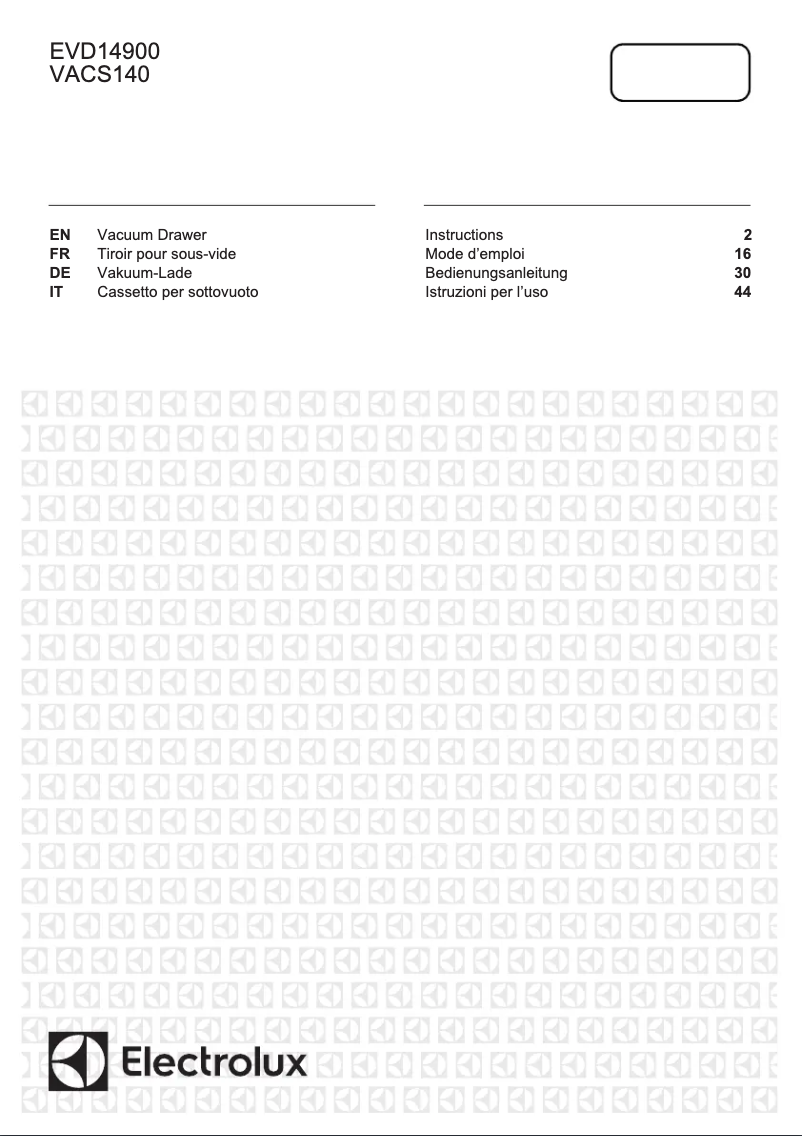 Página 1 del manual Manual de usuario Electrolux VAC140PL