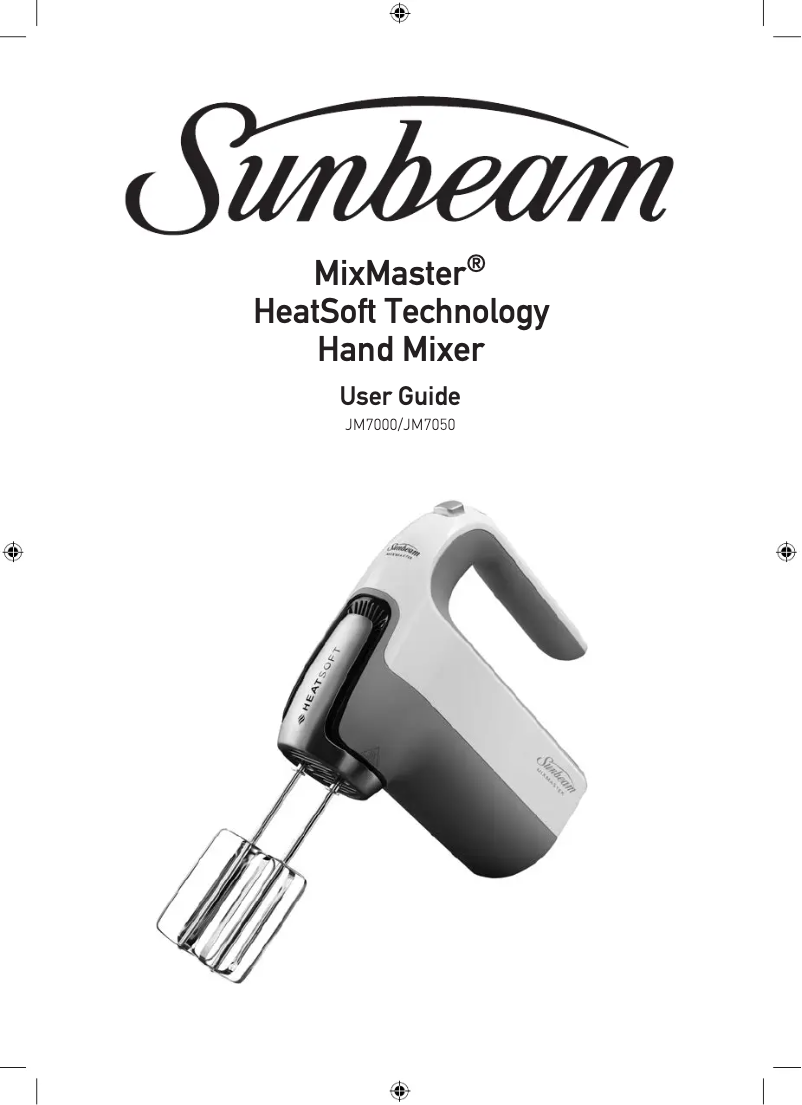 Page 1 de la notice Manuel utilisateur Sunbeam HeatSoft JM7000