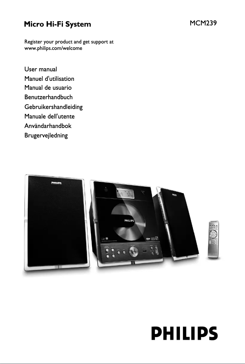 Page 1 de la notice Manuel utilisateur Philips MCM239