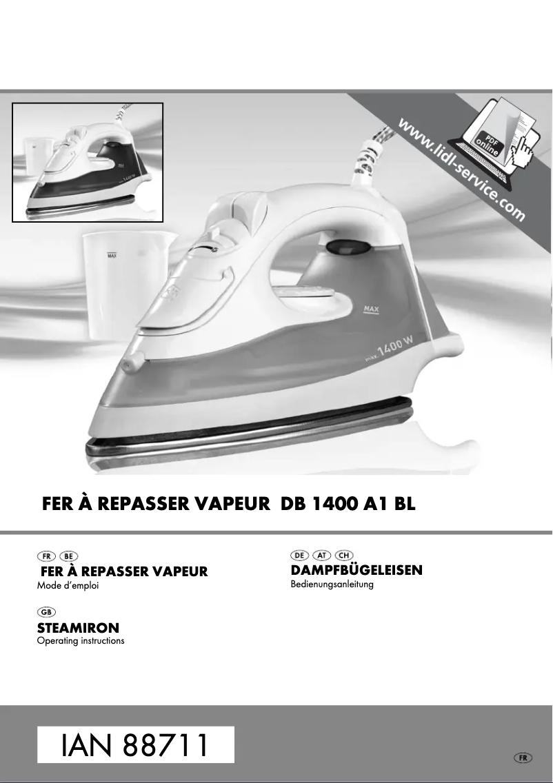 Page 1 de la notice Manuel utilisateur SilverCrest DB 1400 A1 BL