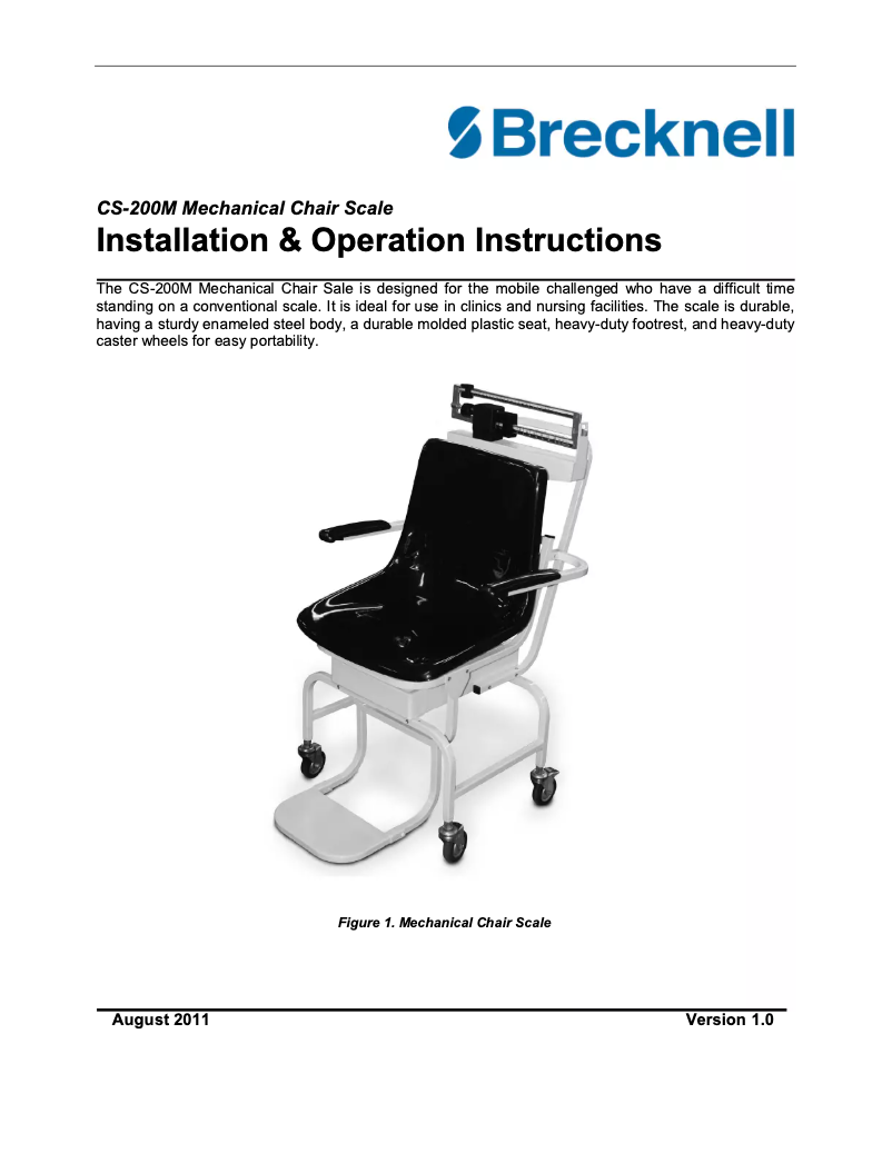 Page 1 de la notice Manuel utilisateur Brecknell CS-200M