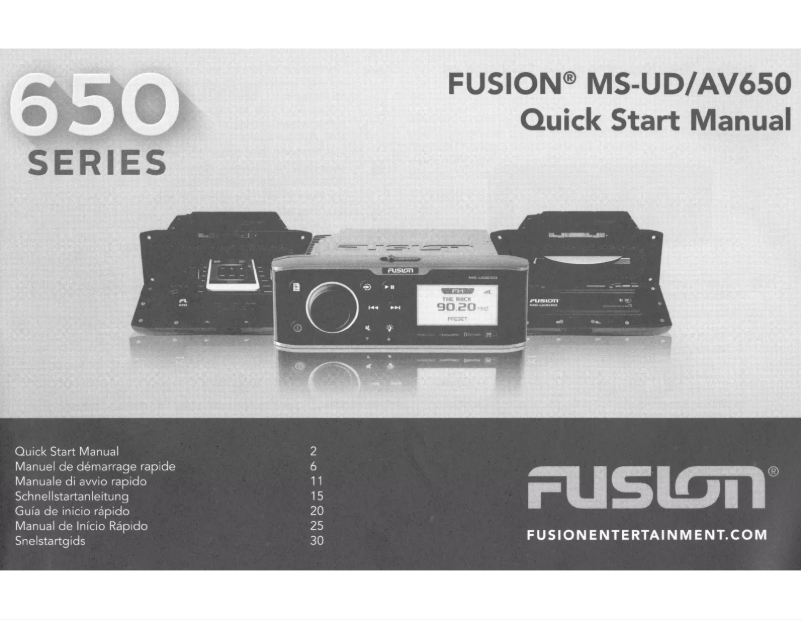 Página 1 del manual Manual de usuario Fusion MS-AV650