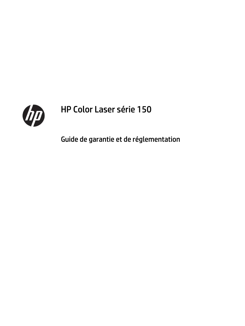 Image de la première page du manuel de l'appareil Color Laser 150