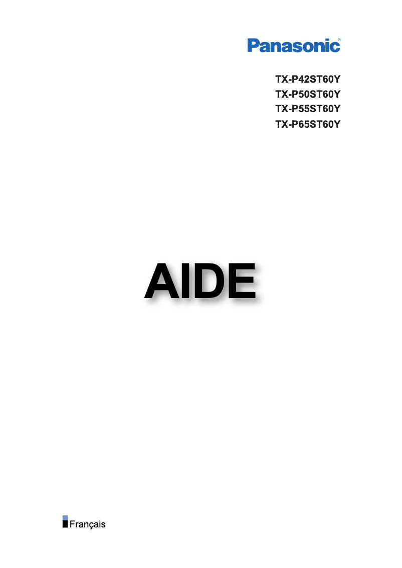 Page 1 de la notice Manuel utilisateur Panasonic TX-P50ST60Y