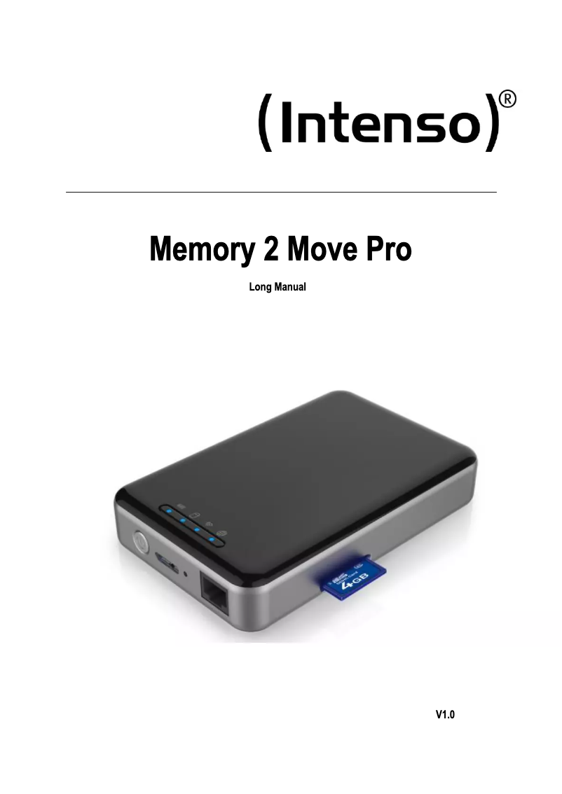 Page 1 de la notice Manuel utilisateur Intenso 2.5 Memory 2 Move Pro