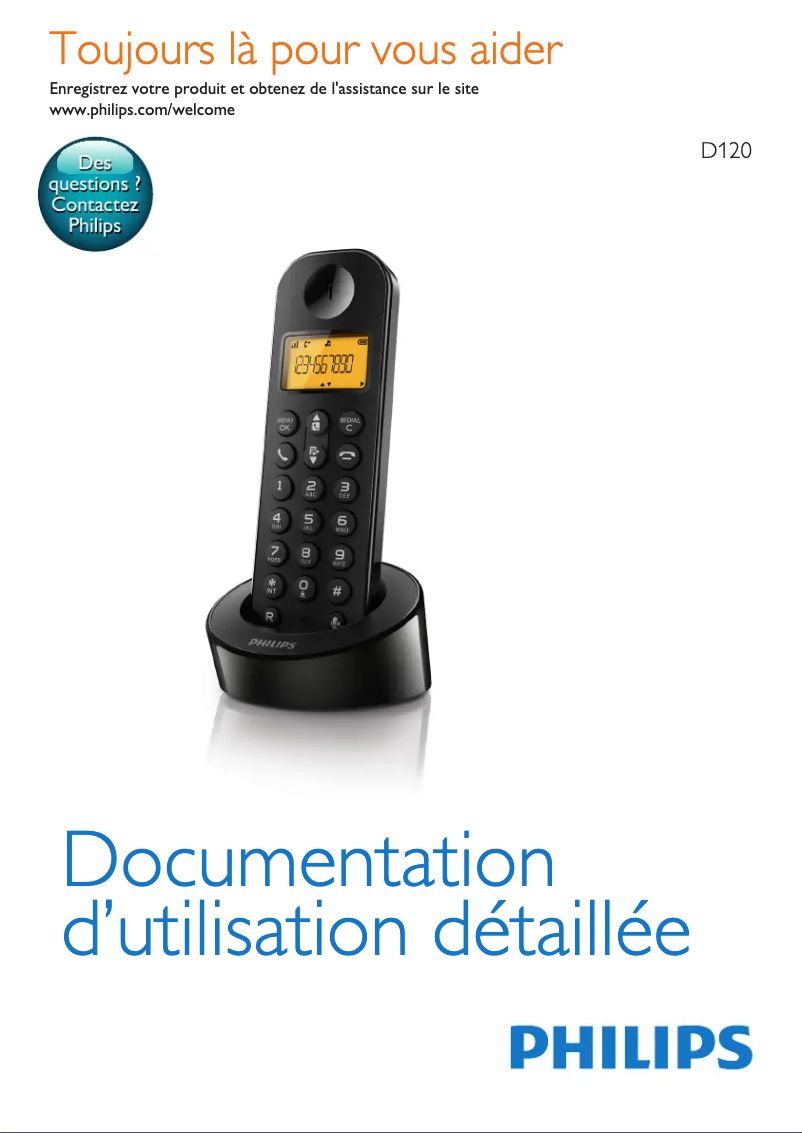 Page n°1 - Manuel utilisateur Philips D1202WA