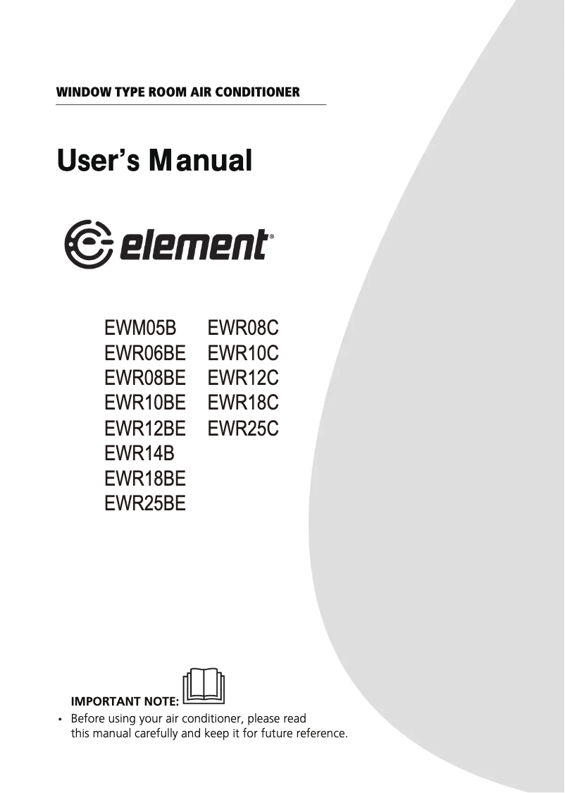 Página 1 del manual Manual de usuario Element EWR25C