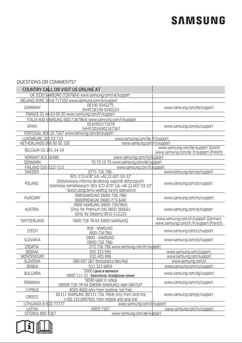 Page 1 de la notice Manuel utilisateur Samsung AR12MSPDPWKNEE