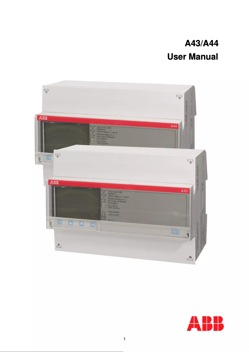 Page 1 de la notice Manuel utilisateur ABB A44