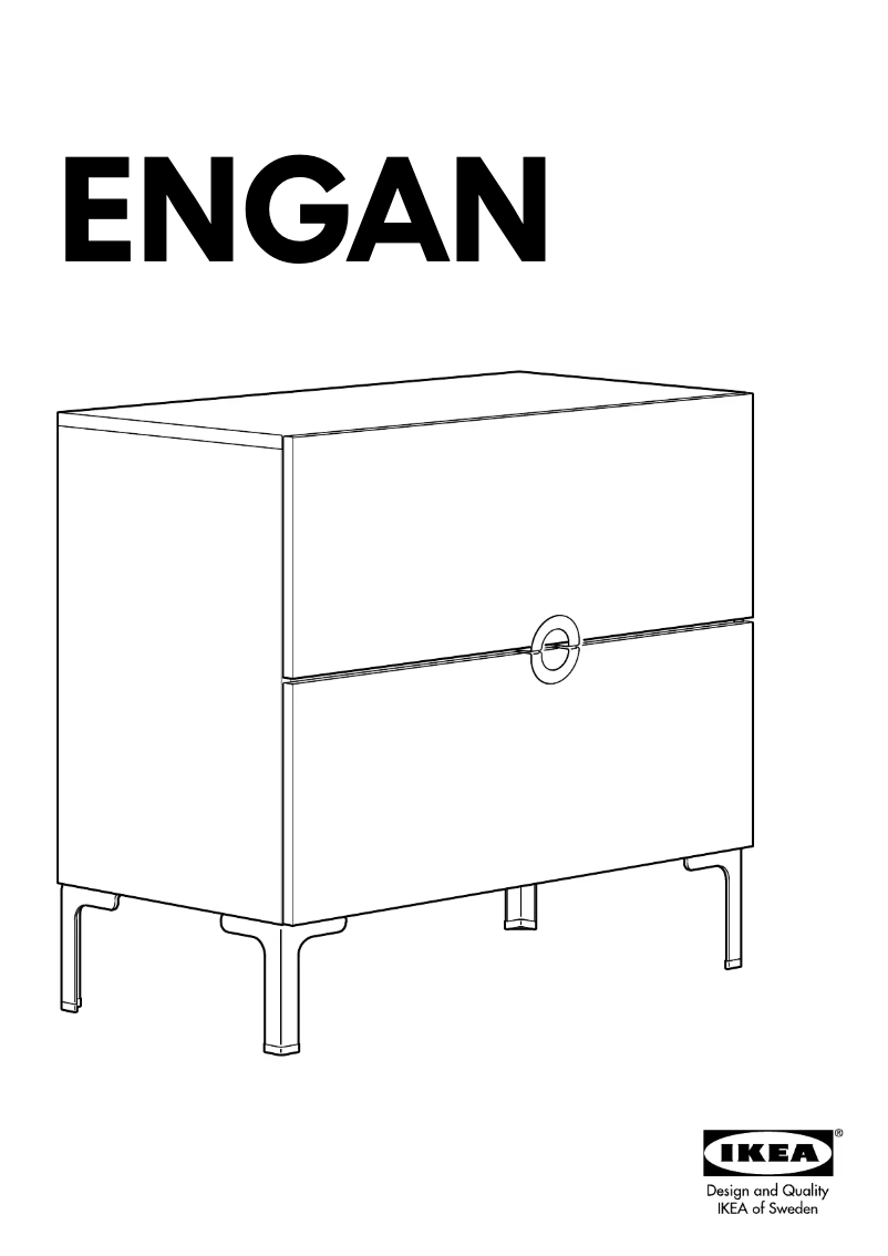 Page 1 de la notice Manuel utilisateur Ikea ENGAN (2 drawers)