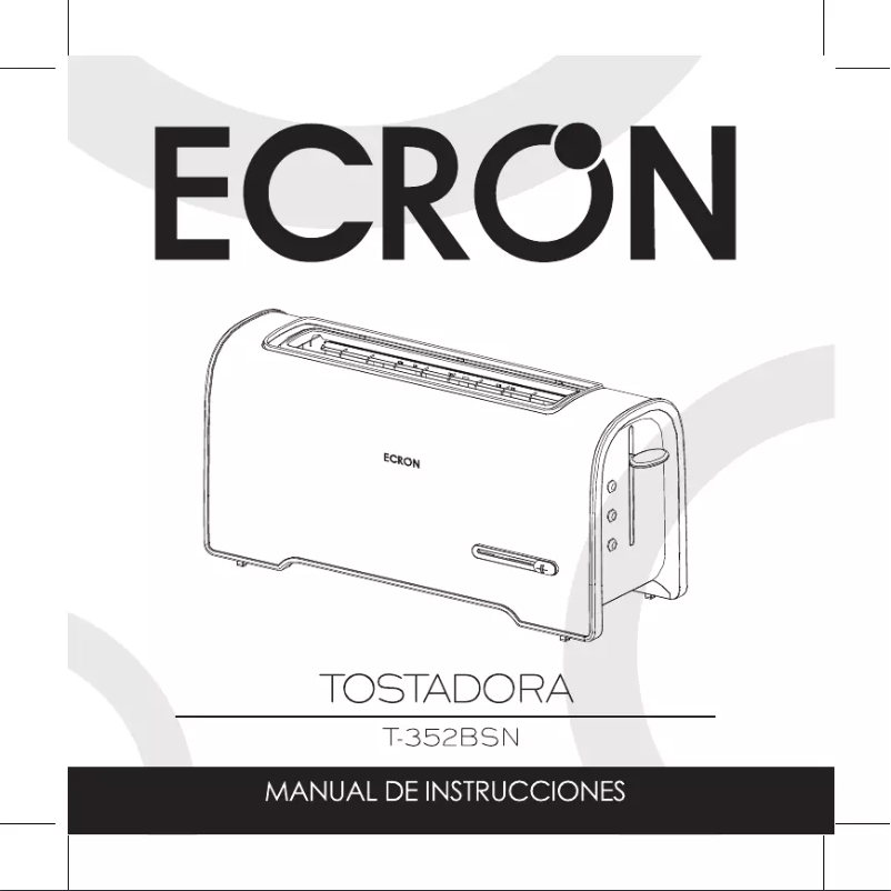 Page 1 de la notice Manuel utilisateur Ecron T-352BSN