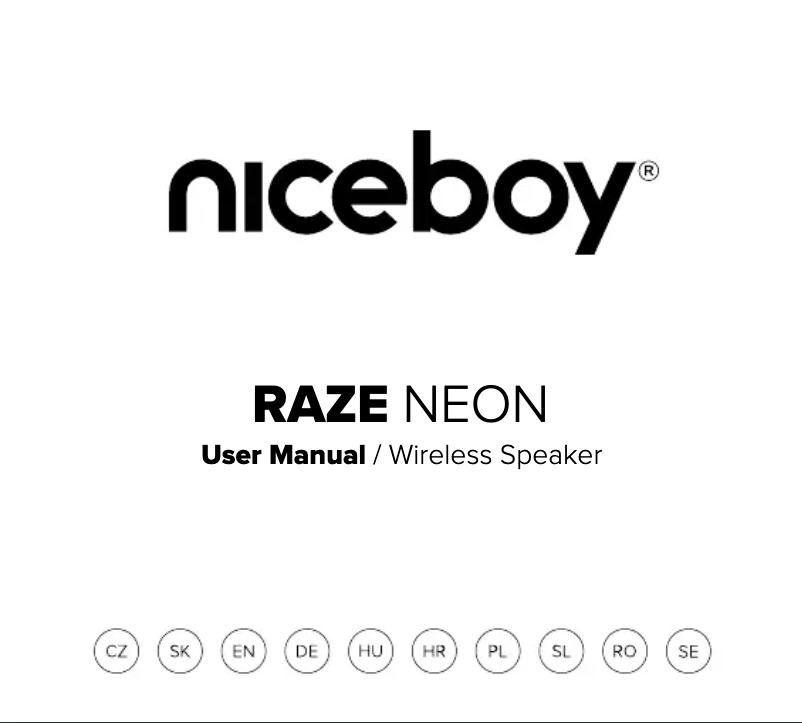 Page 1 de la notice Manuel utilisateur Niceboy RAZE Neon