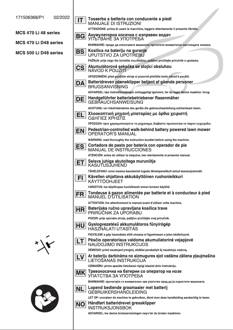 Page 1 de la notice Manuel utilisateur Stiga Multiclip 950e V