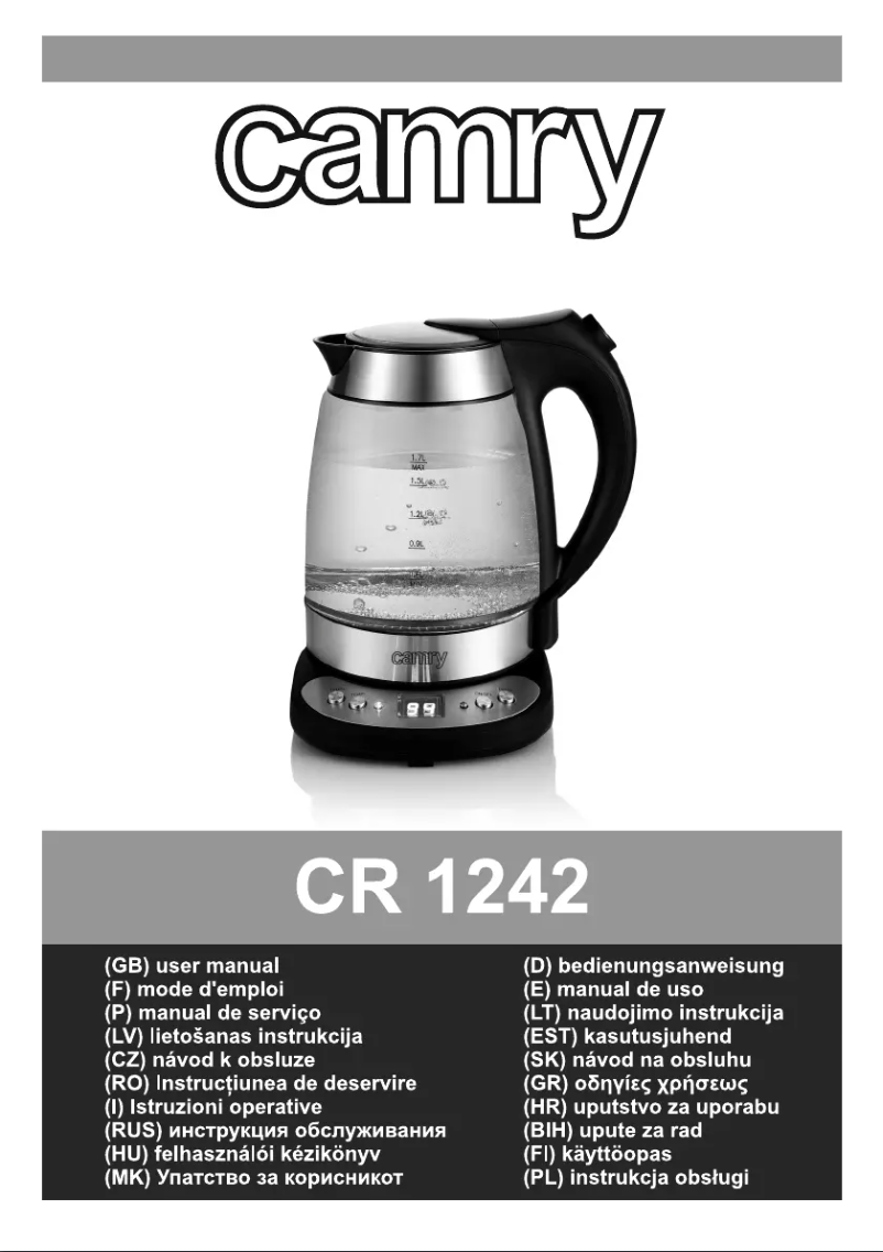 Page 1 de la notice Manuel utilisateur Camry CR 1242