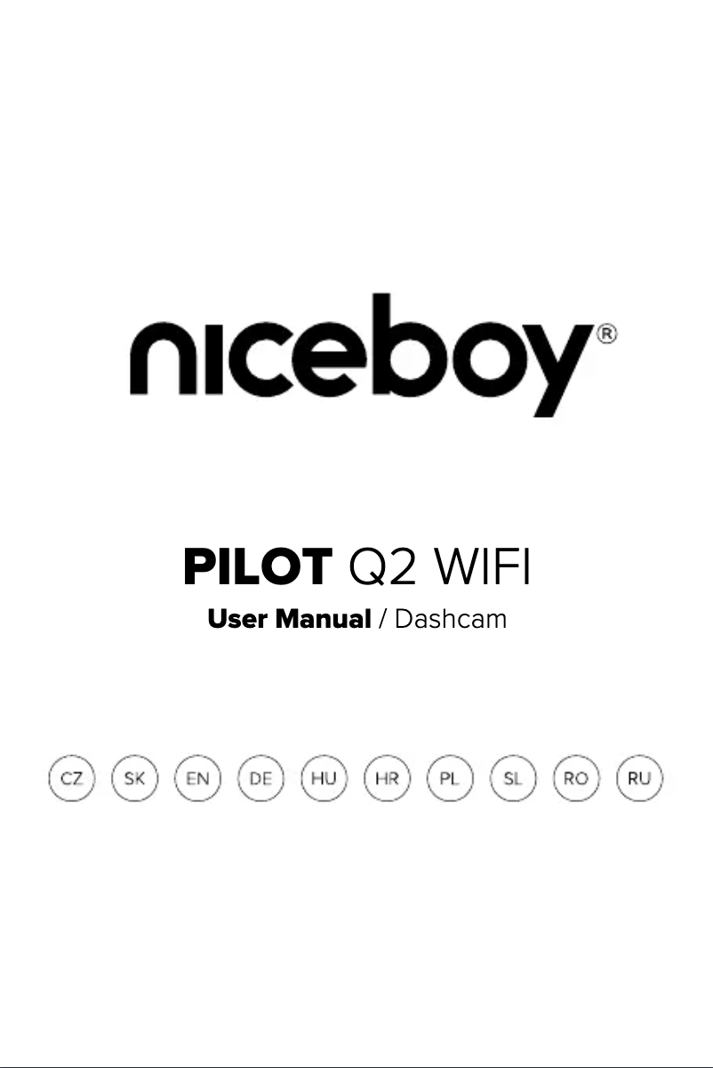 Page 1 de la notice Manuel utilisateur Niceboy PILOT Q2 WiFi