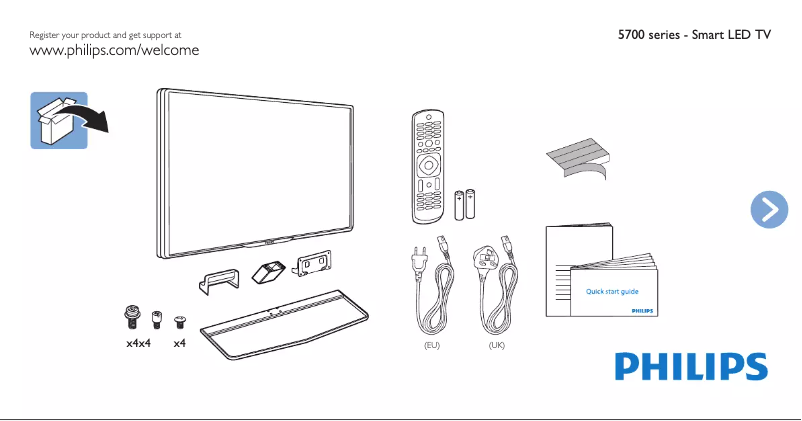 Página 1 del manual Guía de inicio rápido Philips 48PFK5709