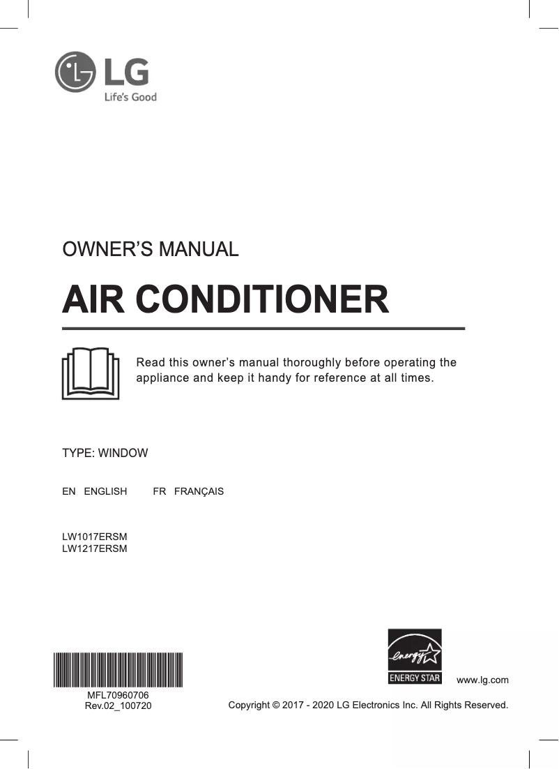 Page 1 de la notice Manuel utilisateur LG LW1217ERSM