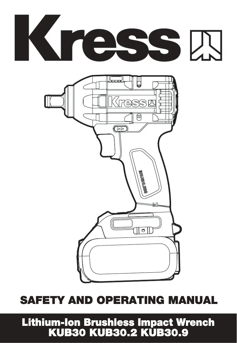 Page 1 of the manual User Manual Kress KUB30.9