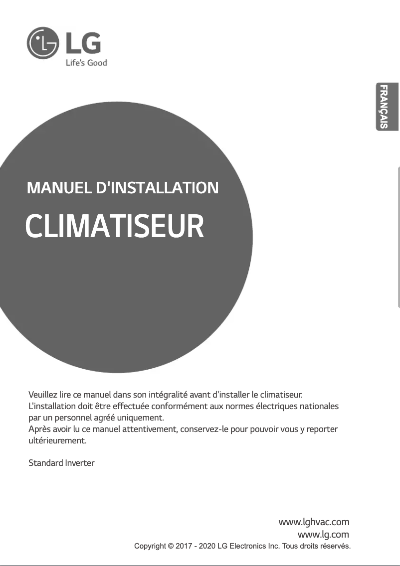 Page 1 de la notice Manuel utilisateur LG LUU360HHV