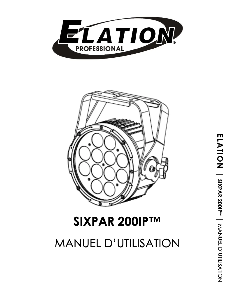 Page 1 de la notice Manuel utilisateur Elation Sixpar 200IP