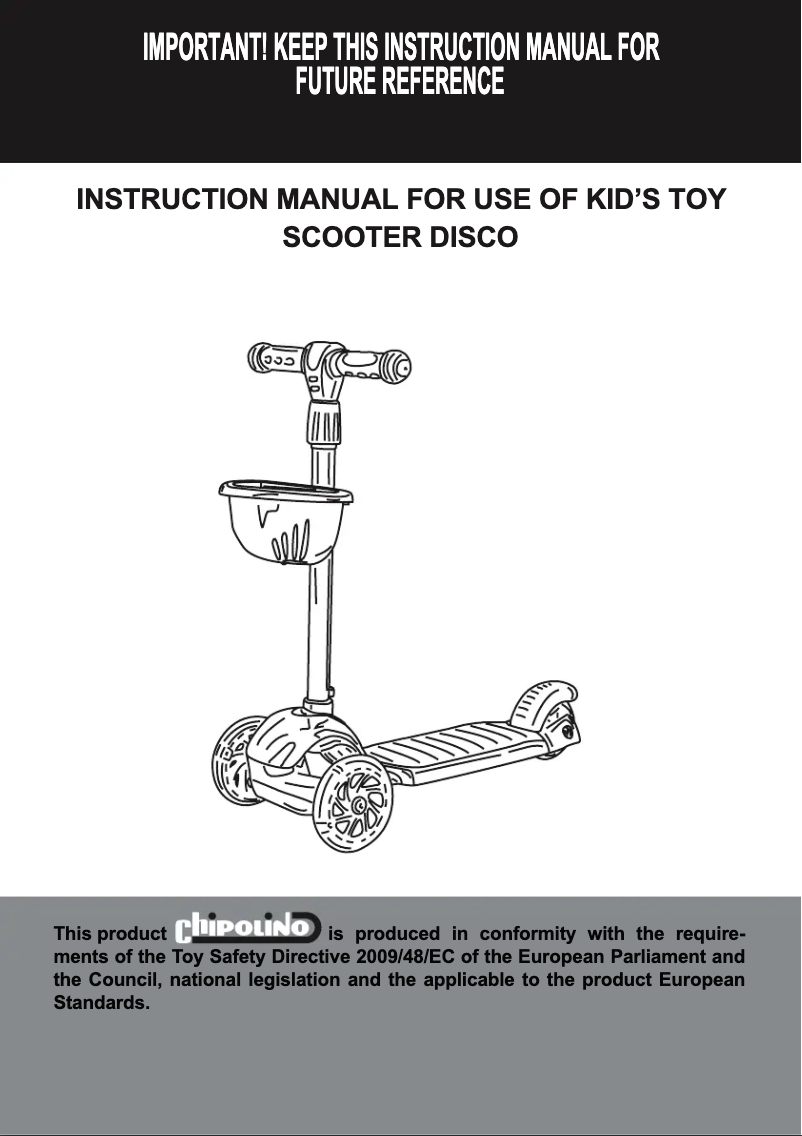 Page 1 de la notice Manuel utilisateur Chipolino Disco