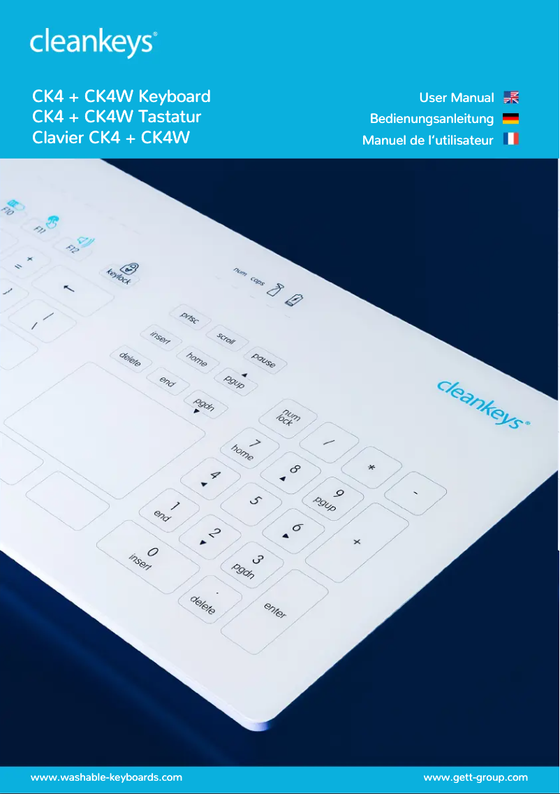 Page 1 de la notice Manuel utilisateur GETT CK4W