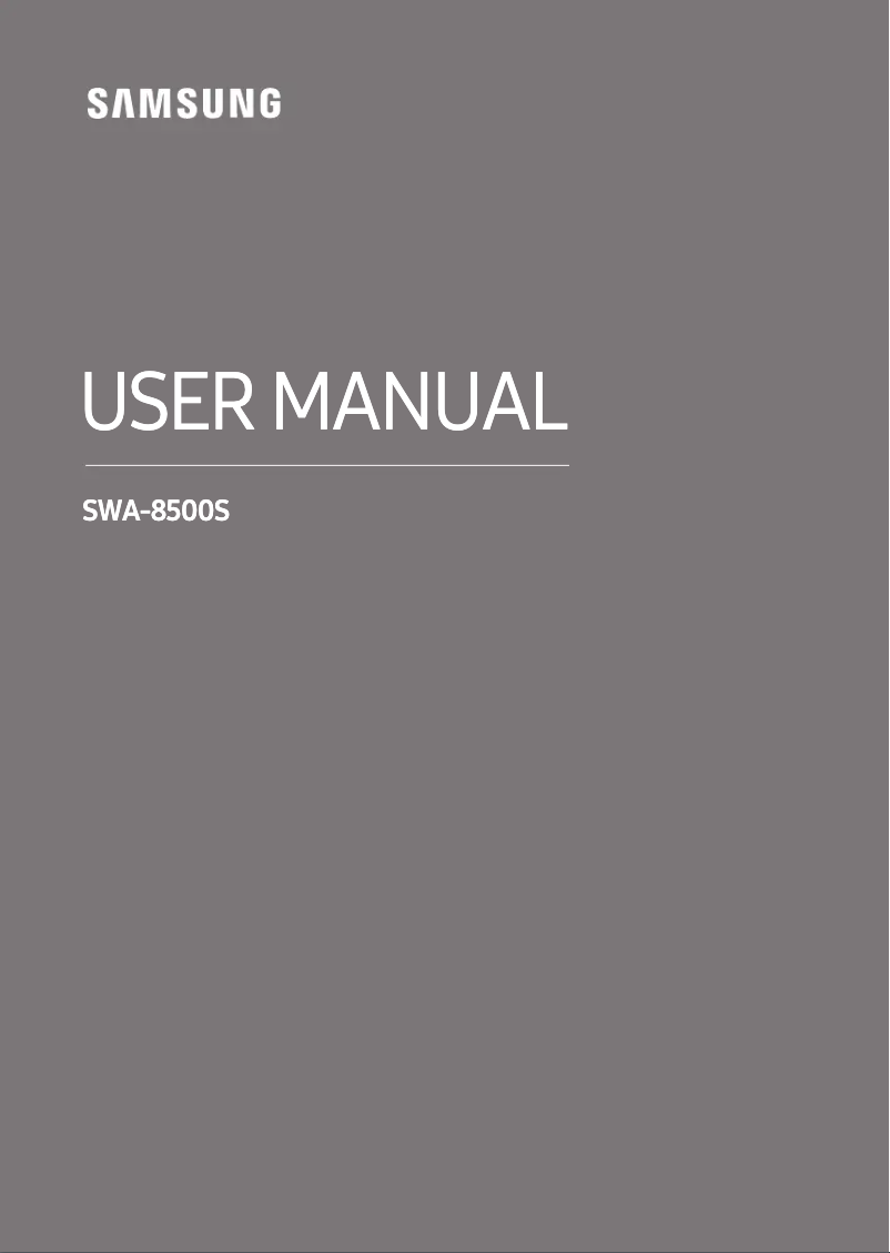 Page 1 de la notice Manuel utilisateur Samsung SWA 8500S