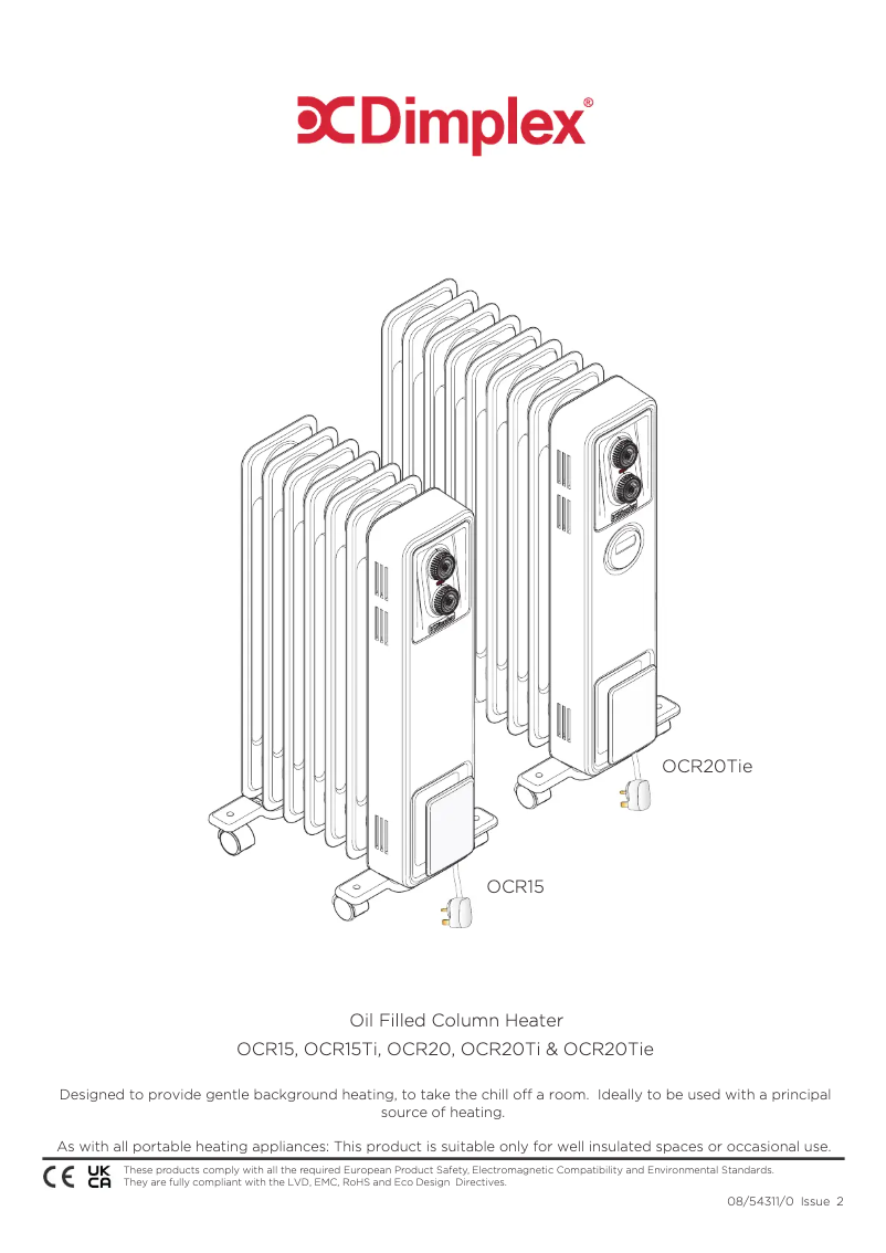 Page 1 de la notice Manuel utilisateur Dimplex OCR20