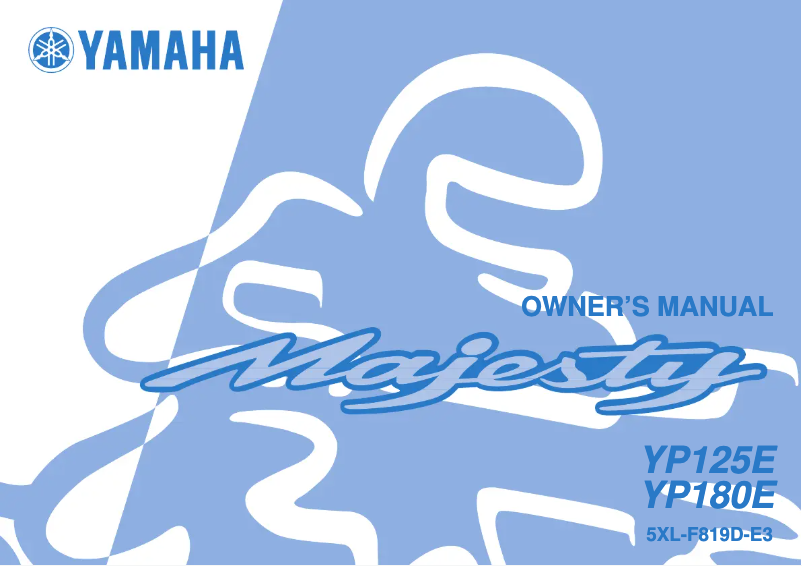 Page 1 de la notice Manuel utilisateur Yamaha Majesty125 (2005)