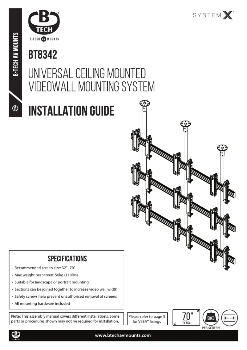 Page 1 of the manual User Manual B-Tech BT8342