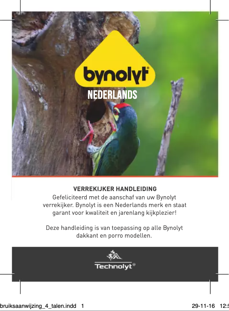 Page 1 de la notice Manuel utilisateur Bynolyt Stork 10x42