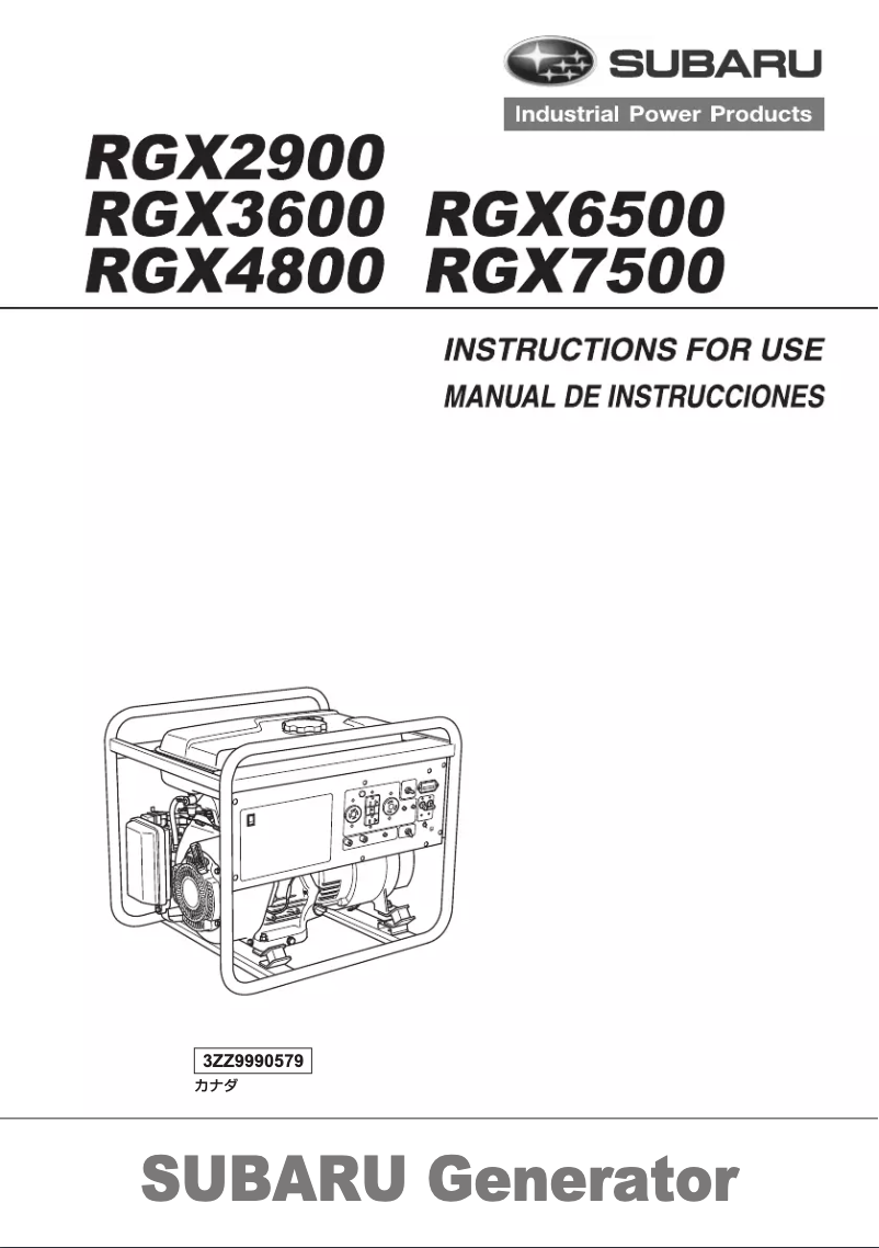 Page 1 de la notice Manuel utilisateur Subaru RGX3600